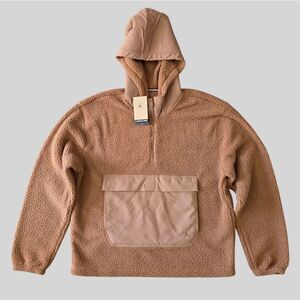 Air Jordan Flight Sherpa 1/2 Zip Pullover Hoodie Men's Size Large L FV7452-223